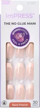 Kiss imPRESS Bare but Better The No Glue Mani Medium 30 Stk. Genuine