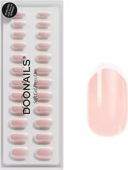 Doonails Soft Gel Press Ons 30 Stk. Medium Round Glazed French