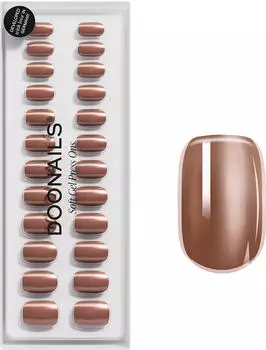 Doonails Soft Gel Press Ons 30 Stk. Short Square Glazed Chocolate