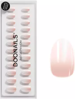 Doonails Soft Gel Press Ons 30 Stk. Short Round Glazed Babyboomer