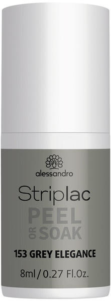 Alessandro Striplac Peel or Soak - 153 Grey Elegance (8ml)