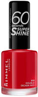 Rimmel 60 Seconds Super Shine Nagellack Farbton 310 Double Decker Red 8 ml,