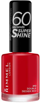Rimmel London 60 Seconds Super Shine Nail Polish (8 ml) 310 Double Decker Red