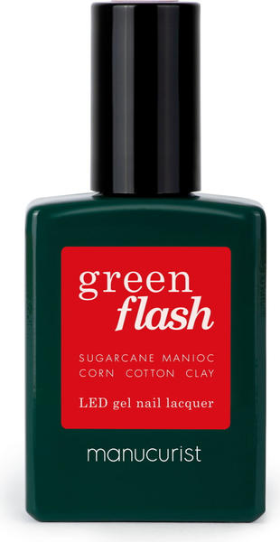 Manucurist Green Flash LED Gel Nail Lacquer Poppy Red (15ml)
