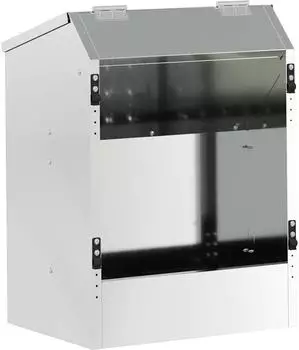 vidaXL Kaninchenf&uuml;tterer verzinkter Stahl, silber (874593)