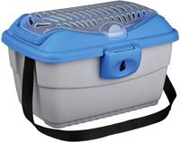 Trixie Kleintier-Transportbox Mini-Capri - hellgrau/blau