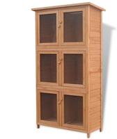 vidaXL Kleintier-/Kaninchenstall 6 Boxen Holz