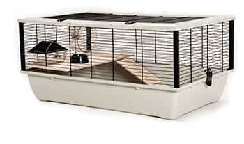 Little Friends Grosvenor Ratten- und Hamster-Käfig Single - silber/schwarz