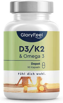 GloryFeel Vitamin D3/K2 & Omega 3 Depot Kapseln (90 Stk.)