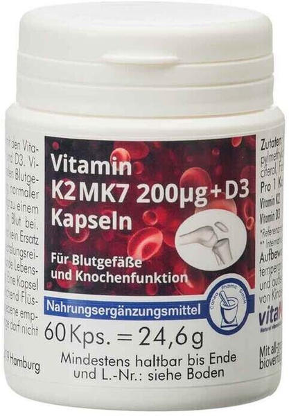 Pharma Peter Vitamin K2 MK7 200µg + D3 Kapseln (60 Stk.)