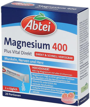 Abtei Magnesium 400 Plus Vital Direkt Granulat (20 Stk.)