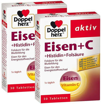 Doppelherz Eisen + Vitamin c + Histidin Tabletten (2 x 30 Stk.)