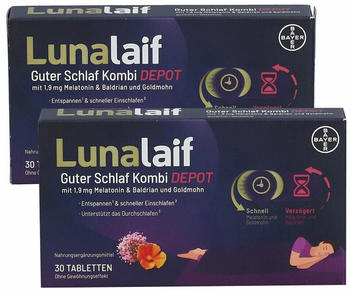 Bayer LunaLaif Guter Schlaf Kombi Depot Tabletten (2 x 30 Stk.)