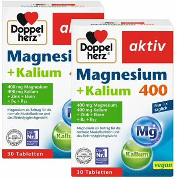 Doppelherz Magnesium + Kalium Tabletten (2 x 30 Stk.)