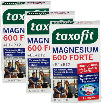Taxofit Magnesium 600 Forte Depot Tabletten (3 x 30 Stk.)