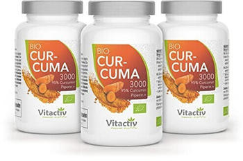 Vitactiv Natural Nutrition Bio Curcuma 3000 Kapseln (3 x 60 Stk.)