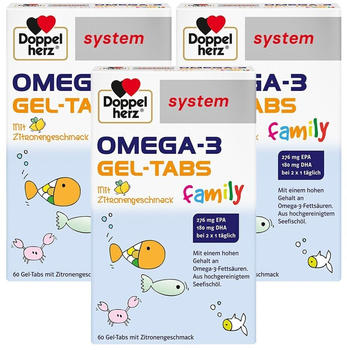 Doppelherz system Omega-3 family Gel-tabs (3x60 Stk.)