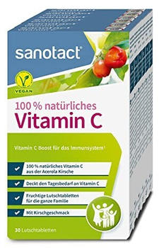 sanotact Vitamin C Lutschtabletten Acerola (6x30 Stk.)