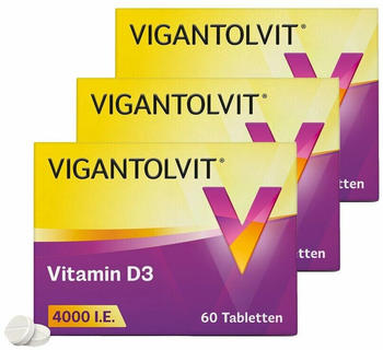 Wick Vigantolvit Vitamin D3 4.000 I.E. Tabletten (3x60 Stk.)