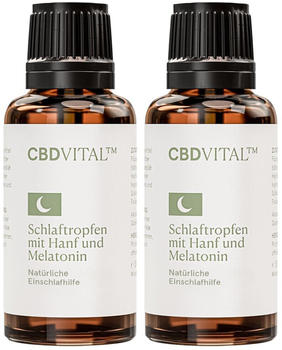 CBD Vital Schlaftropfen mit Hanf und Melatonin (2x30ml)