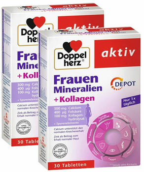 Doppelherz Frauen Mineralien + Kollagen Tabletten (2x30 Stk.)