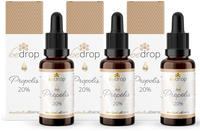 bedrop Vorteilsset: Bio Propolis Extrakt Tinktur mit Pipette 20% im 3er Set 90 ml
