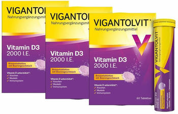 Merck Vigantolvit 2000 I.E. Vitamin D3 Brausetabletten (3x60 Stk.)