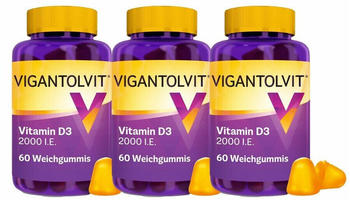 Wick Vigantolvit 2000 I.E. Vitamin D3 Weichgummies (3x60 Stk.)
