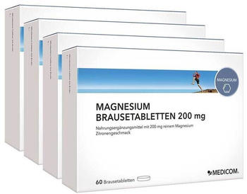 Medicom Magnesium Brausetabletten 200 mg (4 x 60 Stk.)
