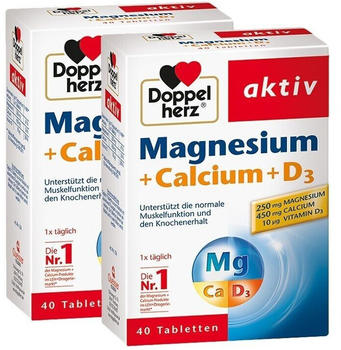 Doppelherz aktiv Magnesium + Calcium + D3 Tabletten (2x40 Stk.)