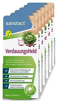 sanotact Verdauungsheld Tabletten im Klickspender (6x40 Stk.)