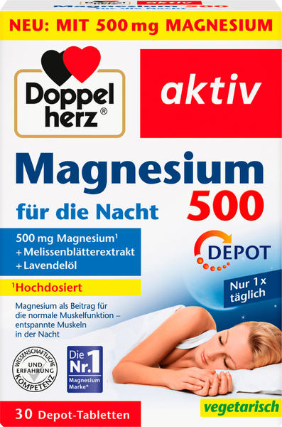 Doppelherz aktiv Magnesium 500 Nacht Depot-Tabletten (30 Stk.)