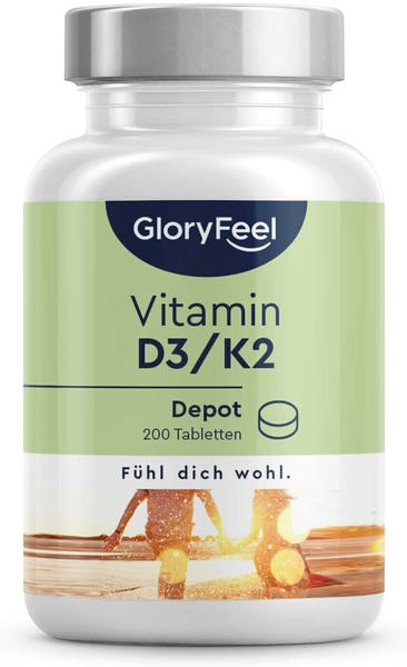 GloryFeel Vitamin D3/K2 Depot Tabletten (200 Stk.)