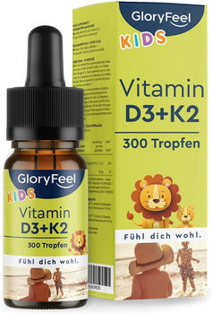 GloryFeel Vitamin D3 + K2 Tropfen für Kinder (10ml)