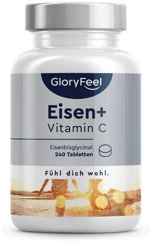 GloryFeel Eisen 20mg + Vitamin C Tabletten (240 Stk.)