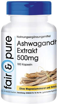 Fair & Pure Ashwagandha Extrakt 500 mg Kapseln (180 Stk.)