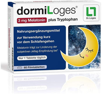 Dr. Loges dormiLoges 3 mg Melatonin plus Tryptophan Filmtabletten (60 Stk.)