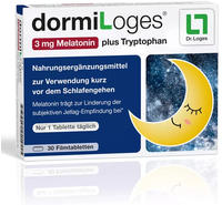 Dormiloges 3mg Melatonin Plus Tryptophan 30 St