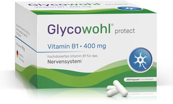 Heilpflanzenwohl Glycowohl Vitamin B1 Thiamin 400 mg hochdosierte Kapseln (200 Stk.)