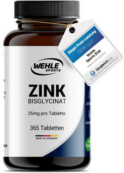 Wehle Sports Zink Bisglycinat Tabletten (365 Stk.)