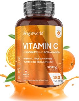 Weight World Vitamin C 1000mg Tabletten (180 Stk.)