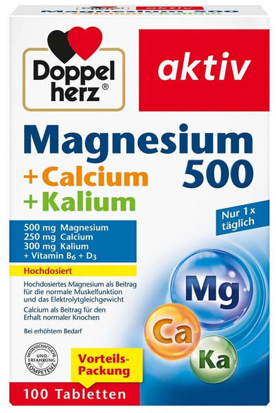 Doppelherz aktiv Magnesium 500 + Calcium + Kalium Tabletten (100 Stk.)