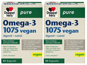Doppelherz pure Omega-3 1075 vegan Kapseln (2x80 Stk.)