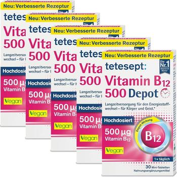 Tetesept Vitamin B12 Depot 500µg Tabletten (5 x 30 Stk.)