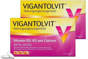 Merck Vigantolvit Vitamin D3 K2 Calcium Filmtabletten (2x60Stk.)