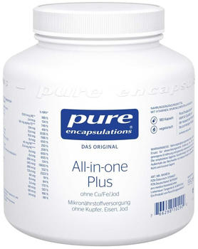 Pure Encapsulations All-In-One Plus ohne Kupfer/Eisen/Jod Kapseln (180 Stk.)