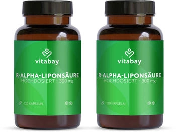Vitabay R-Alpha-Lipons&auml;ure 300 mg (R-Alpha-Lipoic Acid) Kapseln (2x120 Stk.)