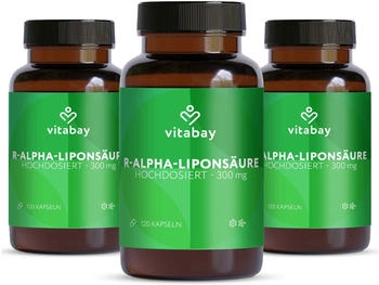 Vitabay R-Alpha-Lipons&auml;ure 300 mg (R-Alpha-Lipoic Acid) Kapseln (3x120 Stk.)