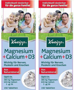 Kneipp Magnesium + Calcium + D3 Tabletten (2x150 Stk.)