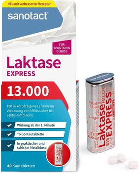 sanotact Laktase Express 13.000 Kautablette (40 Stk.)